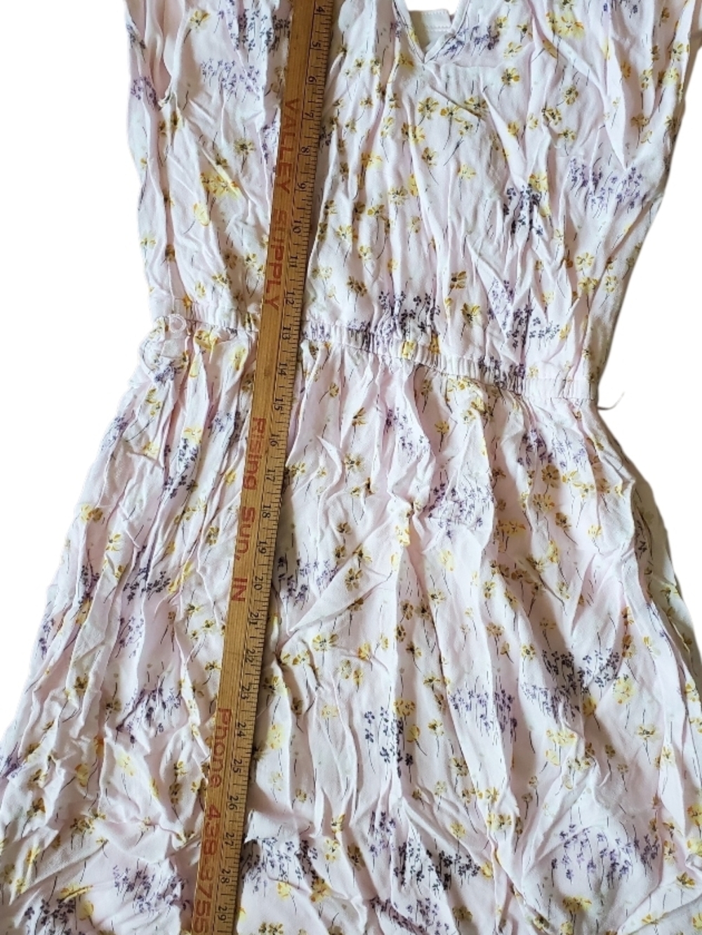 LC Lauren Conrad Pale Pink Floral Tie-Back Midi Dress - Picture 3 of 7